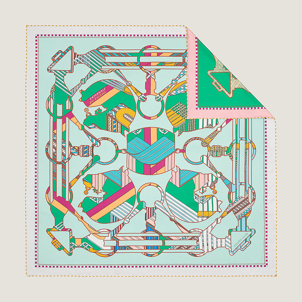 Tatersale en Zigzag double face scarf 90 | Hermès Finland